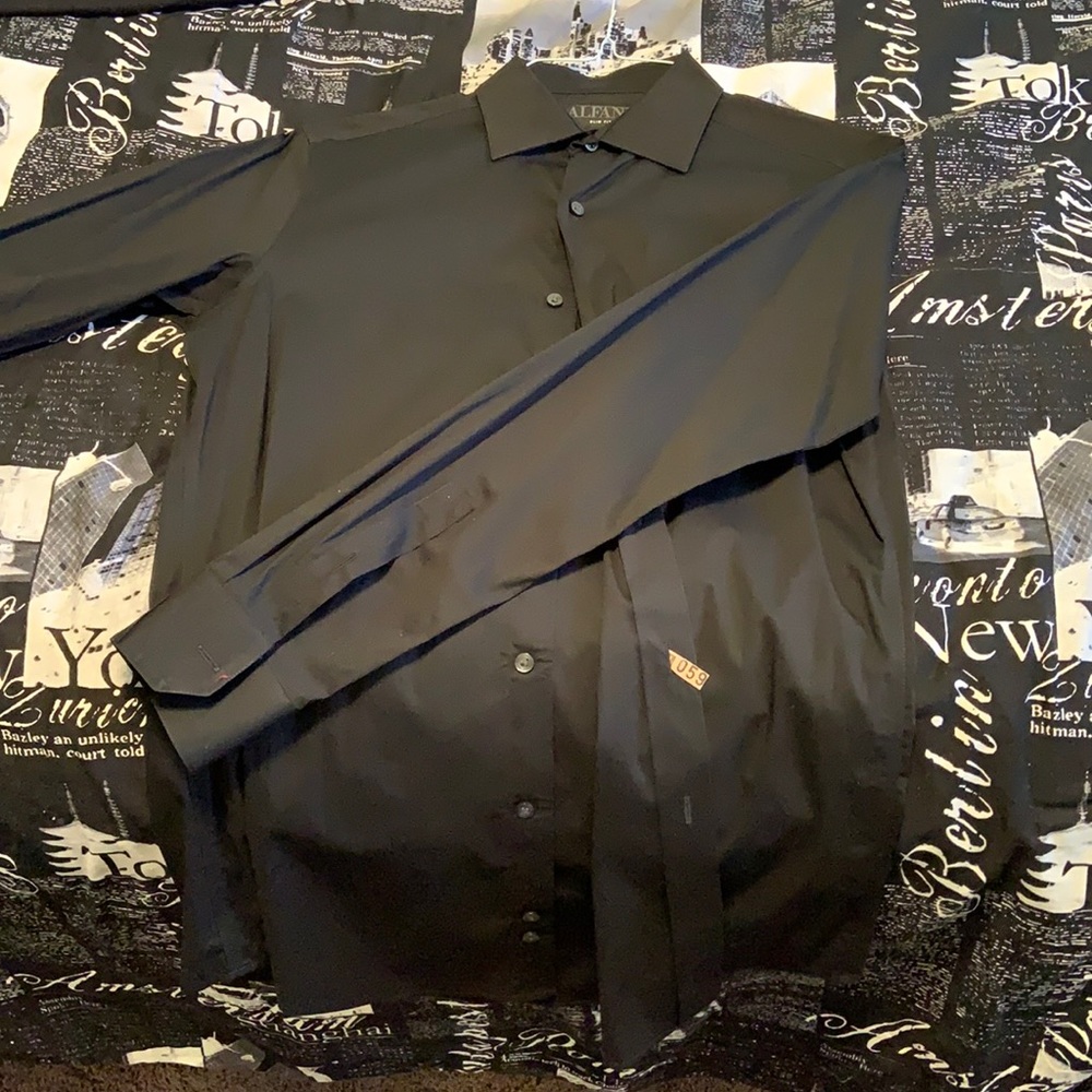 Alfani black button down